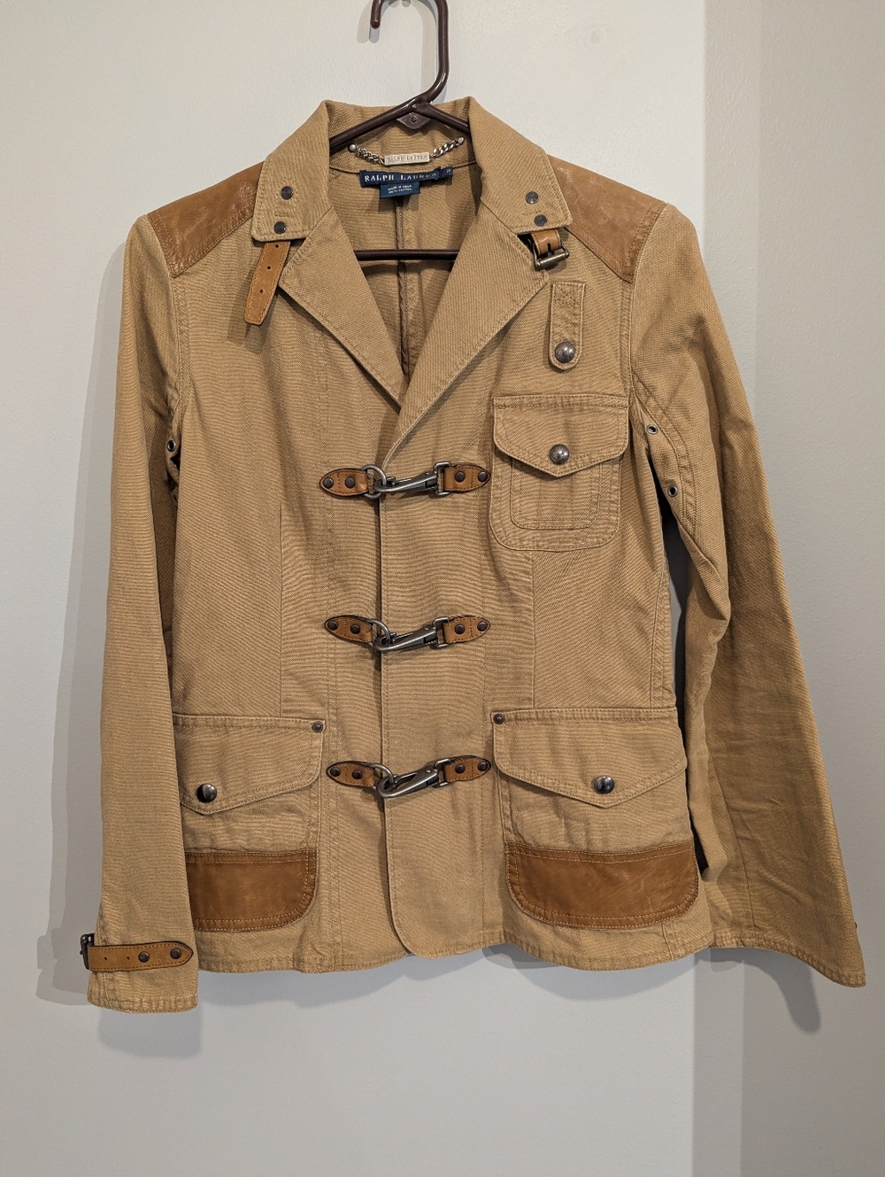 Vintage Ralph Lauren Cotton Leather Fireman Jacket